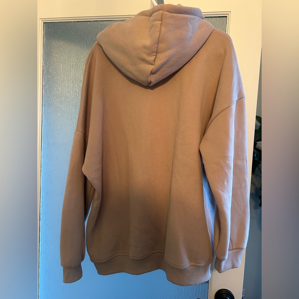 Super Cozy Tan Hoodie - Picture 4 of 5